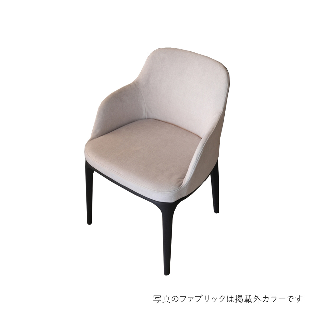 Roo ダイニングチェア アーム グレーブラックベース VEL / ARUNAi（アルナイ） / ダイニングチェア / ANI10030BLK_ma.jpg