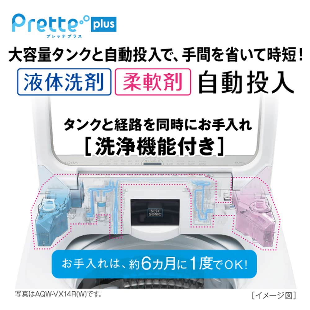 AQUA AQUA 全自動洗濯機 Prette plus 14.0kg AQW-VX14R / アクア