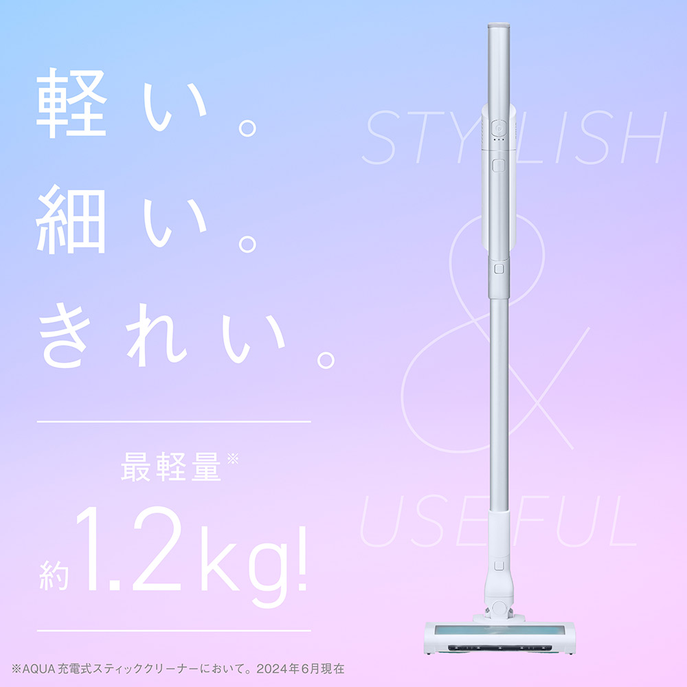 AQUA AQUA コードレススティッククリーナー ホワイト AQC-HX1R W