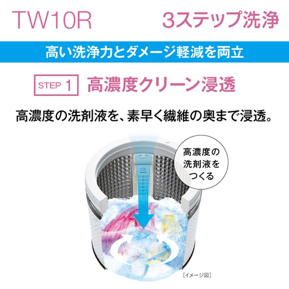AQUA タテ型洗濯乾燥機 10.0kg ホワイト AQW-TW10R W / AQUA（アクア） / 洗濯機 / AQU10181_dt_04.jpg