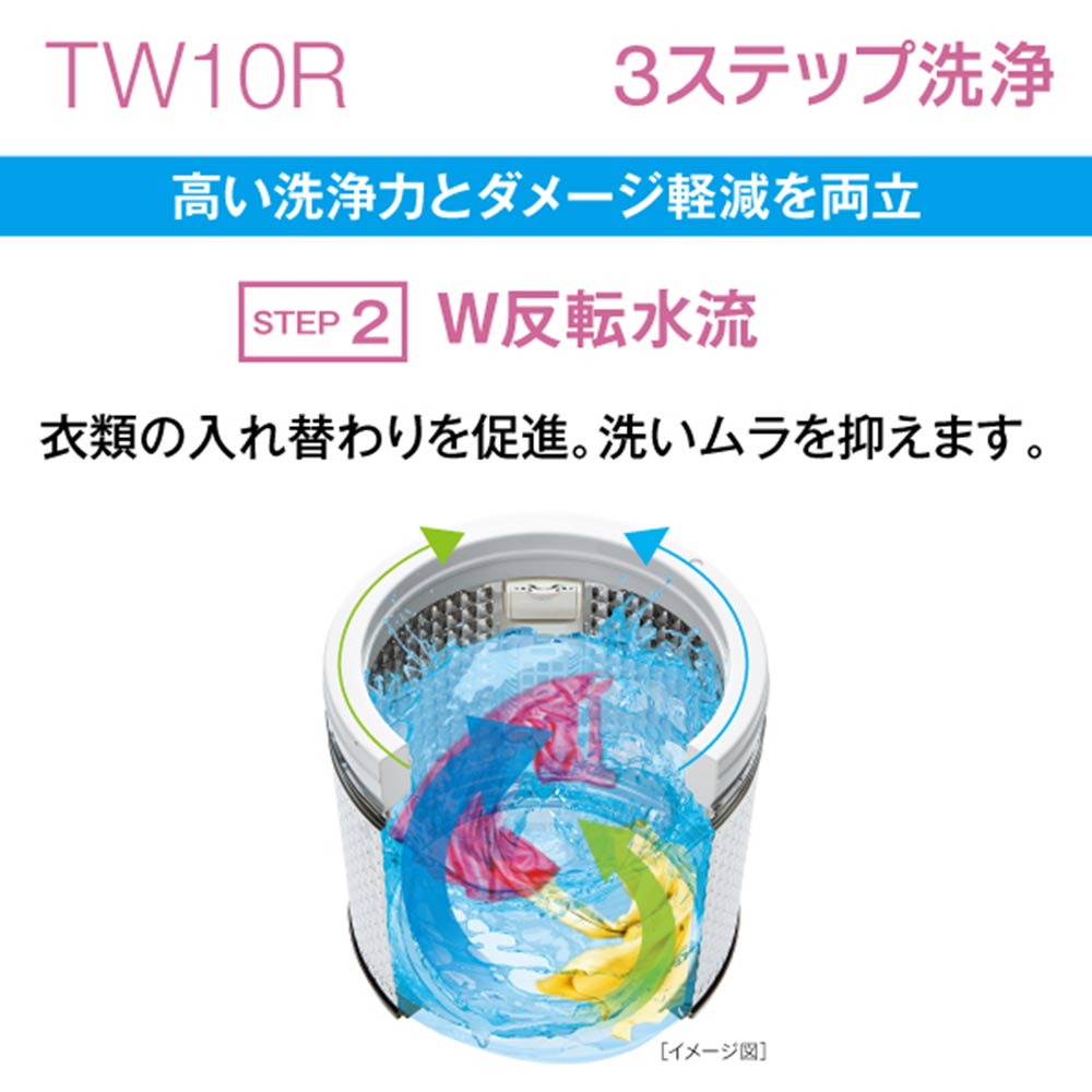 AQUA タテ型洗濯乾燥機 10.0kg ホワイト AQW-TW10R W / AQUA（アクア） / 洗濯機 / AQU10181_dt_05.jpg
