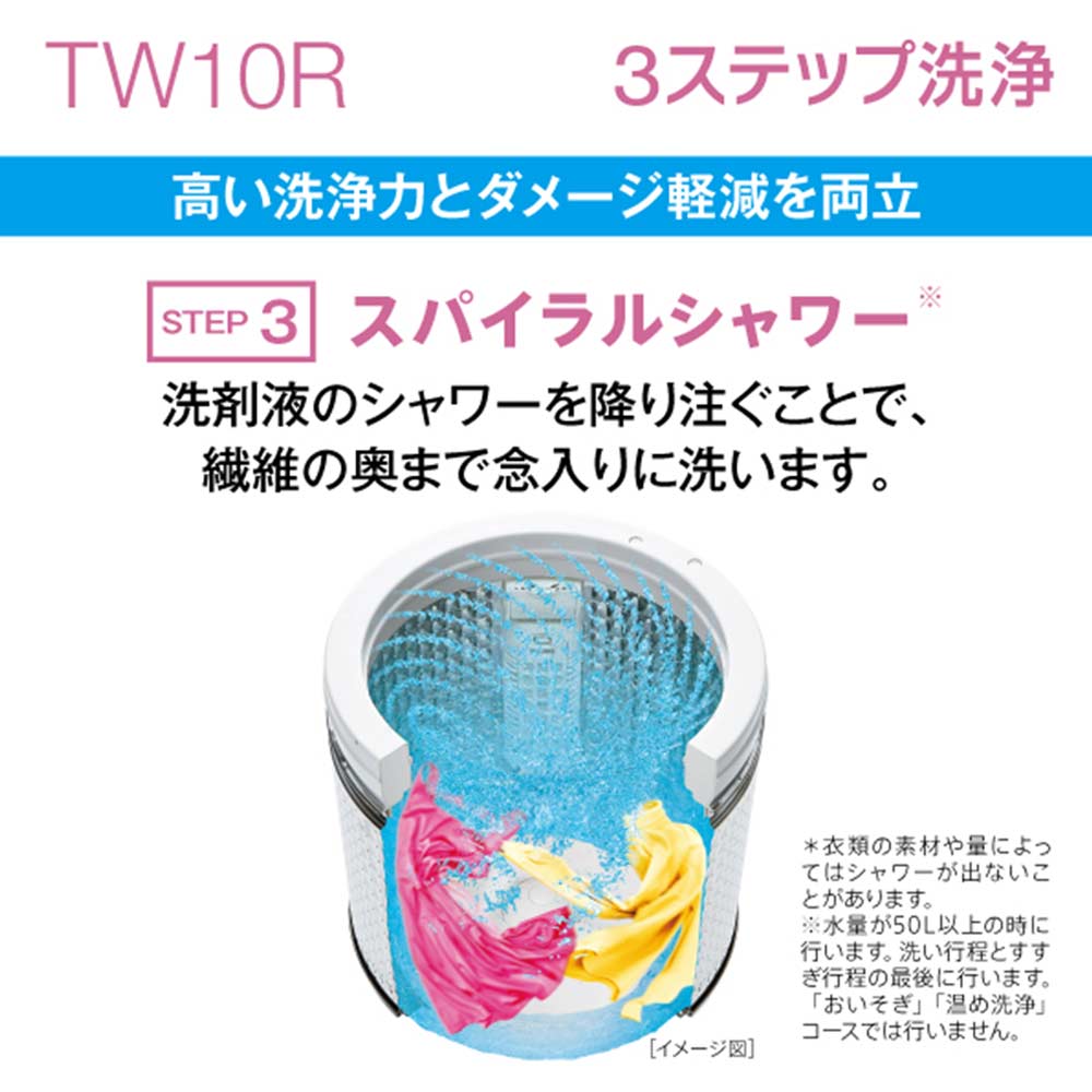 AQUA タテ型洗濯乾燥機 10.0kg ホワイト AQW-TW10R W / AQUA（アクア） / 洗濯機 / AQU10181_dt_06.jpg