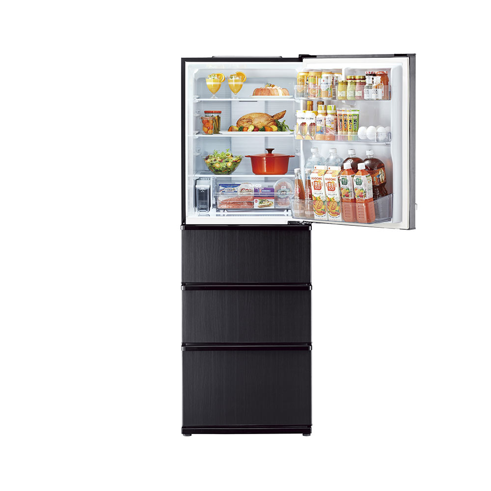 AQUA AQUA 4ドア冷凍冷蔵庫 Delie 368L ウッドブラック AQR AQUA AQUA 4ドア冷凍冷蔵庫 Delie 368L ウッドブラック AQR