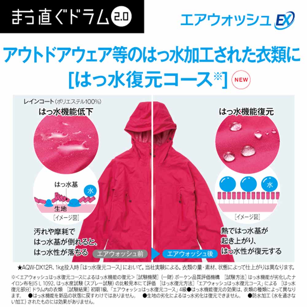 AQUA ドラム式洗濯乾燥機 まっ直ぐドラム2.0 12.0kg AQW-DX12R-R (右開き) / AQUA（アクア） / 洗濯機 / AQU10190_dt_30.jpg