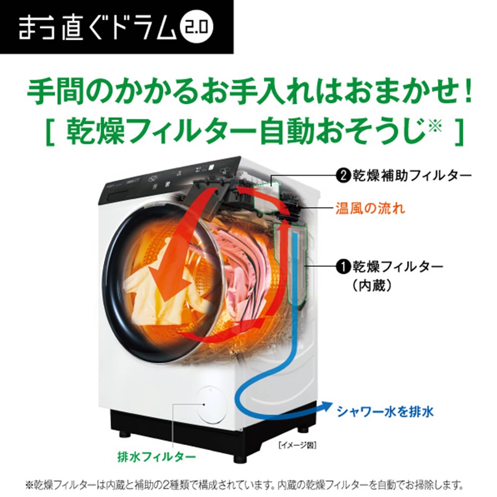 AQUA ドラム式洗濯乾燥機 まっ直ぐドラム2.0 12.0kg AQW-DX12R-R (右開き) / AQUA（アクア） / 洗濯機 / AQU10190_dt_39.jpg
