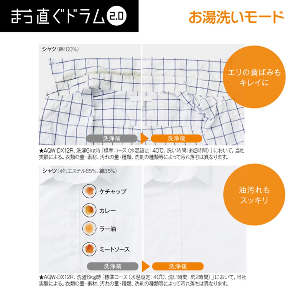 AQUA ドラム式洗濯乾燥機 まっ直ぐドラム2.0 10.0kg ホワイト AQW-DM10R-L W(左開き) / AQUA（アクア） / 洗濯機 / AQU10192_dt_15.jpg