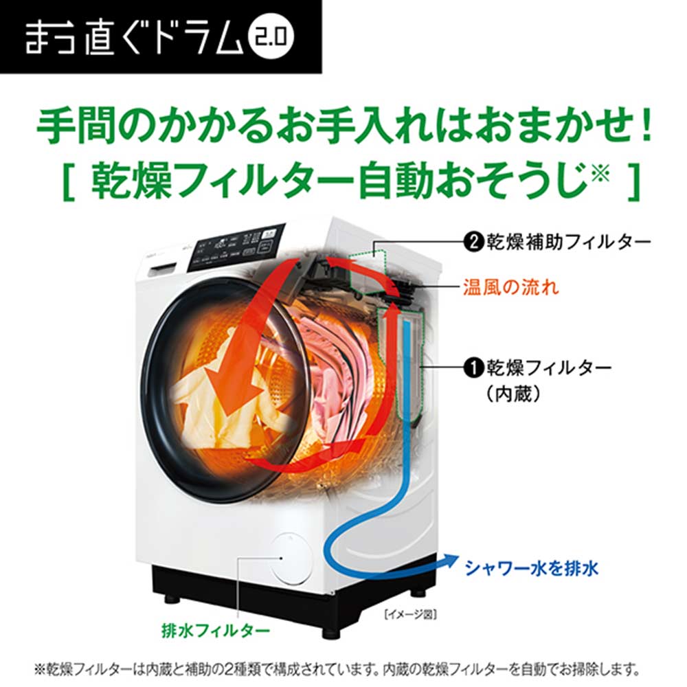 AQUA AQUA ドラム式洗濯乾燥機 まっ直ぐドラム2.0 8.0kg AQUA AQUA ドラム式洗濯乾燥機 まっ直ぐドラム2.0 8.0kg