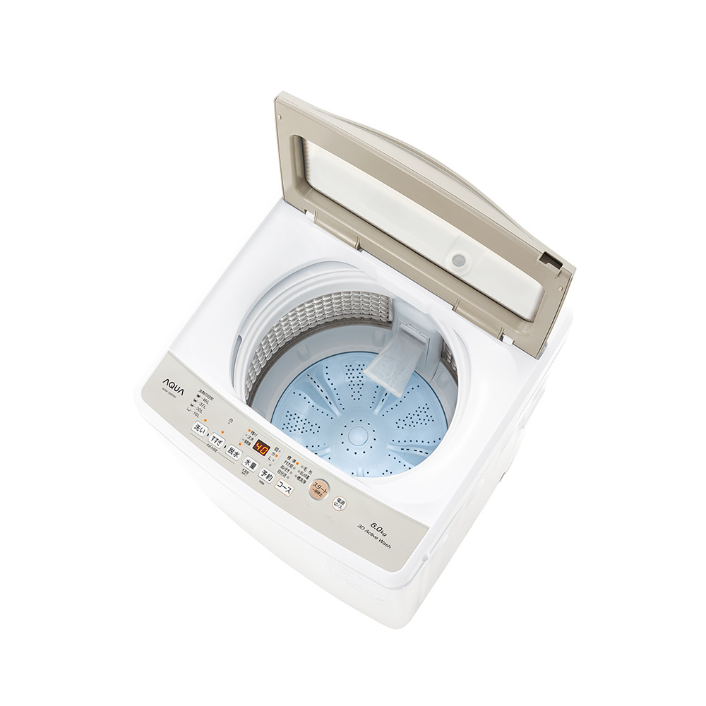 AQUA 全自動洗濯機 6.0kg ホワイト AQW-S6R W / AQUA（アクア） / 洗濯機 / AQU10200_dt_02.jpg