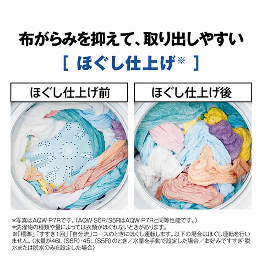AQUA 全自動洗濯機 6.0kg ホワイト AQW-S6R W / AQUA（アクア） / 洗濯機 / AQU10200_dt_07.jpg