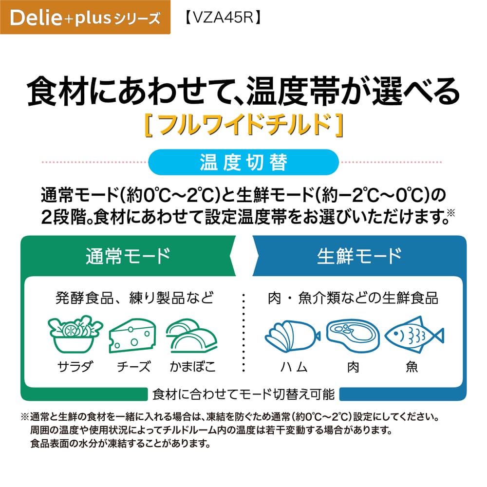 AQUA 4ドア冷凍冷蔵庫 DELIE＋ 452L マットクリアブラック AQR-VZA45R-L K (左開き) / AQUA（アクア） / 冷蔵庫・冷凍庫 / AQU10208_dt_07.jpg