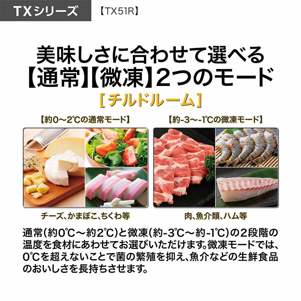AQUA 5ドア冷蔵庫 TX SERIES 506L AQR-TX51R (観音開き) / AQUA（アクア） / 冷蔵庫・冷凍庫 / AQU10221_dt_06.jpg