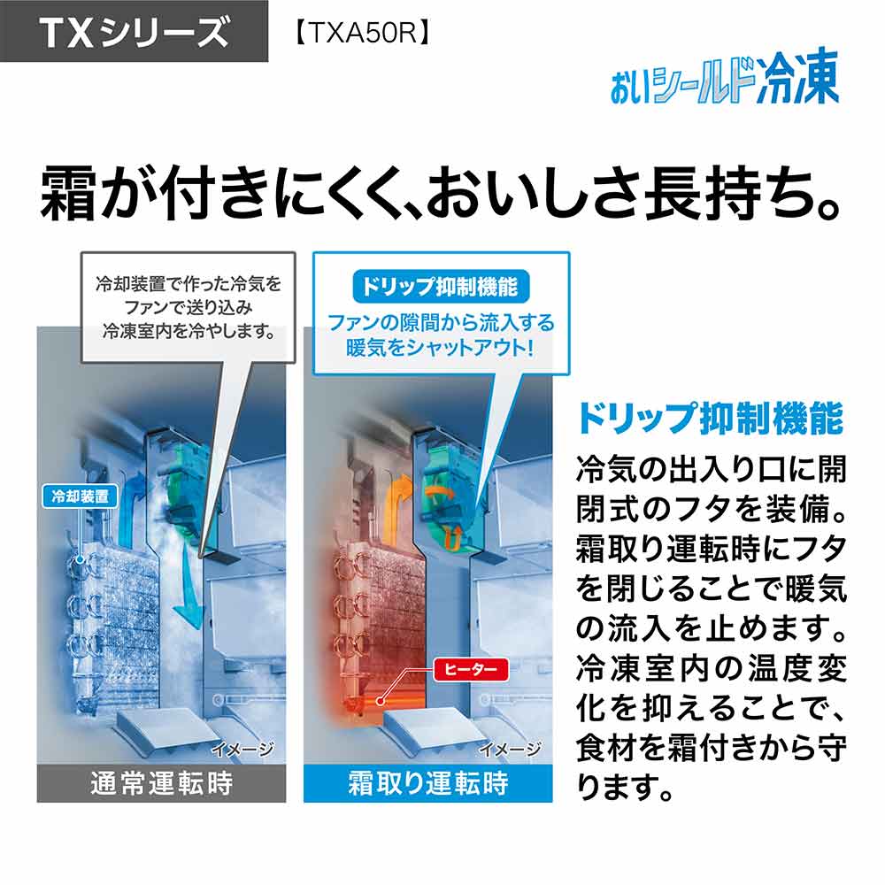 AQUA 5ドア冷蔵庫 TX SERIES 506L AQR-TX51R (観音開き) / AQUA（アクア） / 冷蔵庫・冷凍庫 / AQU10221_dt_21.jpg
