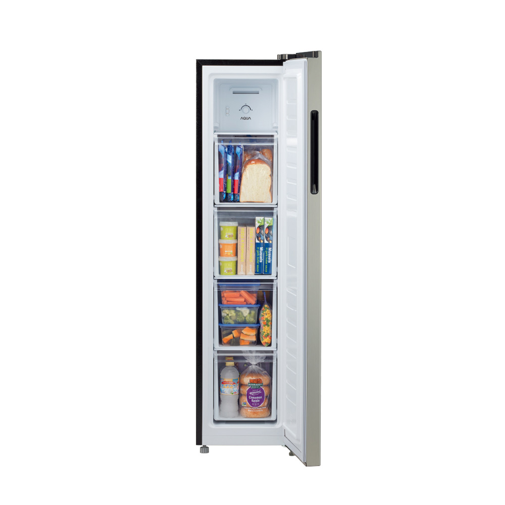 AQUA ファン式 1ドア冷凍庫 SLIMFREEZER 105L AQF-SFA11R-S (右開き) / AQUA（アクア） / 冷蔵庫・冷凍庫 / AQU10241_dt_01.jpg