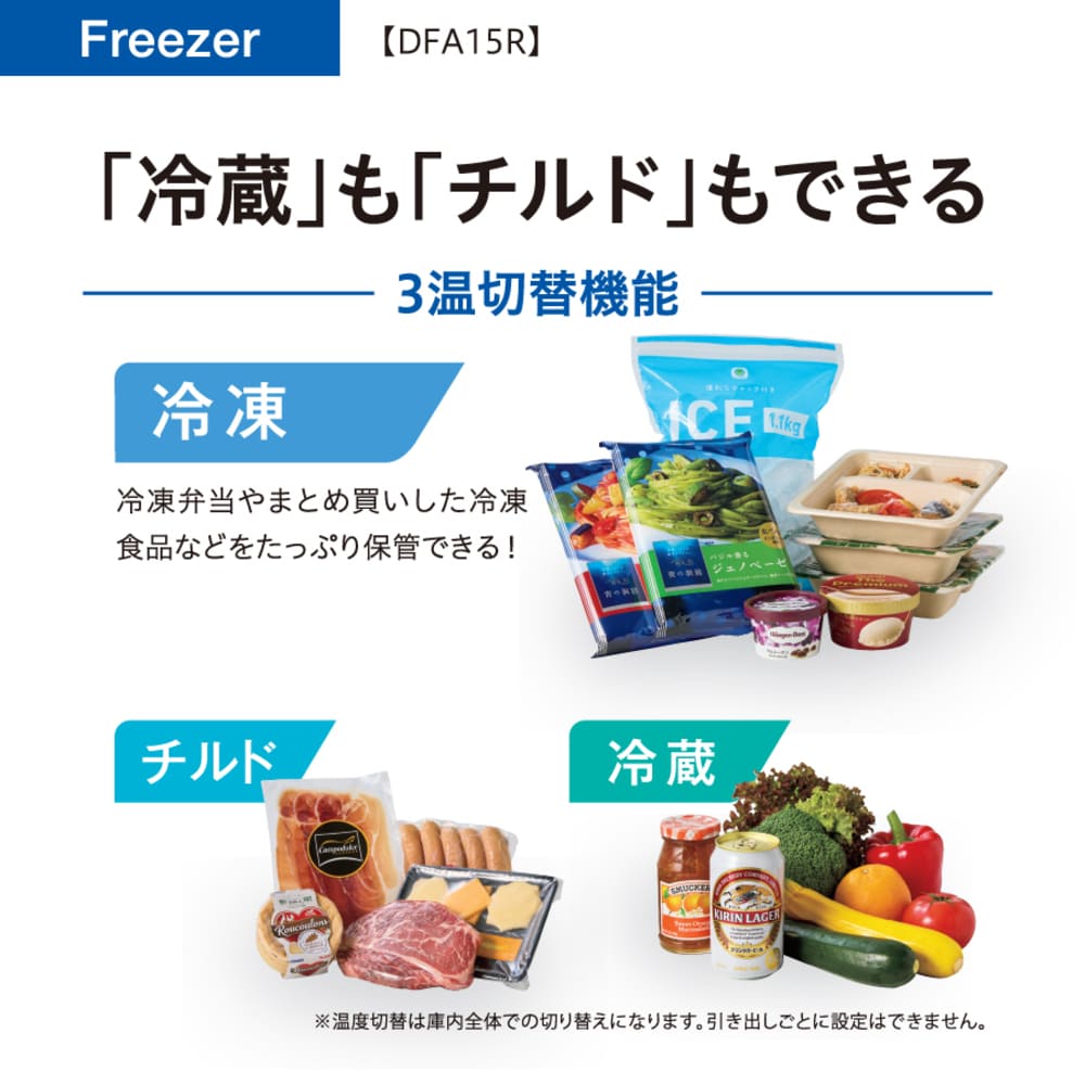 AQUA ファン式 2ドア冷凍庫 145L サテンホワイト AQF-DFA15R / AQUA（アクア） / 冷蔵庫・冷凍庫 / AQU10242_dt_02.jpg