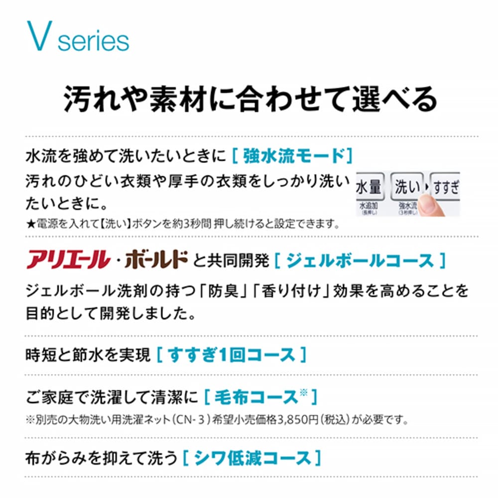 AQUA 全自動洗濯機 9.0kg ホワイト AQW-V9A-W / AQUA（アクア） / 洗濯機 / AQU10252_dt_12.jpg