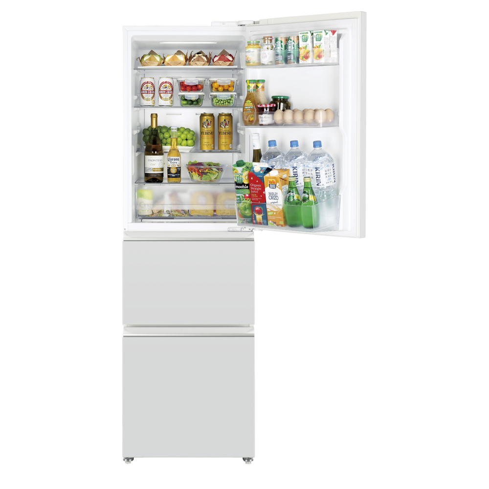 AQUA 3ドア冷蔵庫 309L ライトグレー AQR-31A W (右開き) / AQUA（アクア） / 冷蔵庫・冷凍庫 / AQU10269_dt_01.jpg