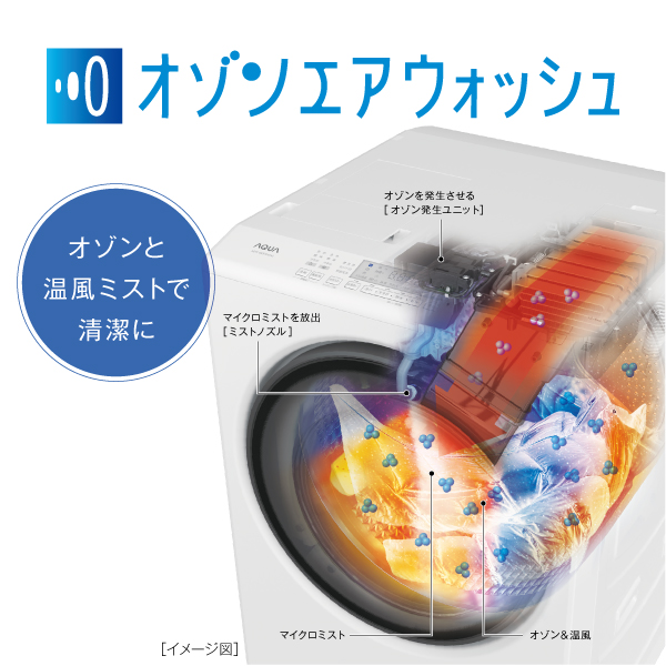 AQUA ドラム式洗濯乾燥機 まっ直ぐドラム2.0 12.0kg ホワイト AQW-DXS12A-L (左開き) / AQUA（アクア） / 洗濯機・乾燥機 / AQU10275_dt_09.jpg