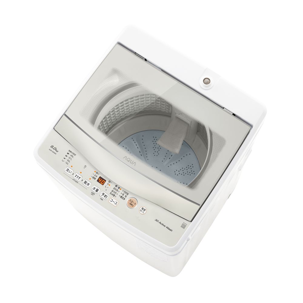 AQUA 全自動洗濯機 6.0kg ホワイト AQW-S6A-W / AQUA（アクア） / 洗濯機・乾燥機 / AQU10283_dt_01.jpg