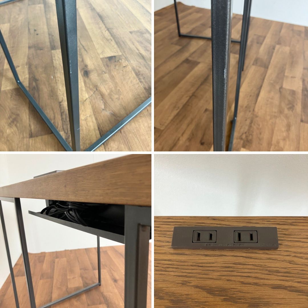 CRASH GATE DOCK DESK コンセント口有 オーク材/スチール OHW / CRASH GATE（クラッシュゲート） / デスク・PCデスク / AWN30058_dt_01.jpg