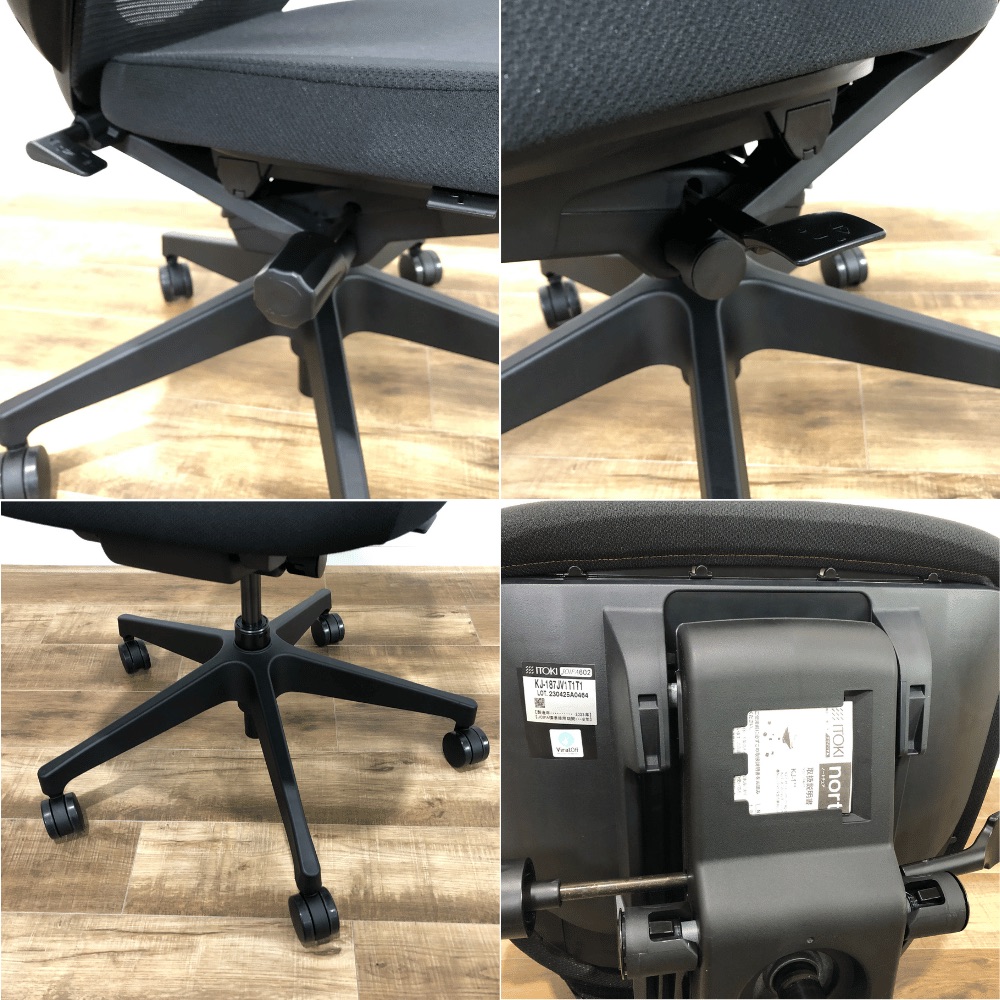 ITOKI nort chair ノートチェア 2023年製  KJ-187JV1T1T1 Work Chair 可動肘 OHW / ITOKI（イトーキ） / オフィスチェア・ワークチェア / AWN30118_dt_03.jpg