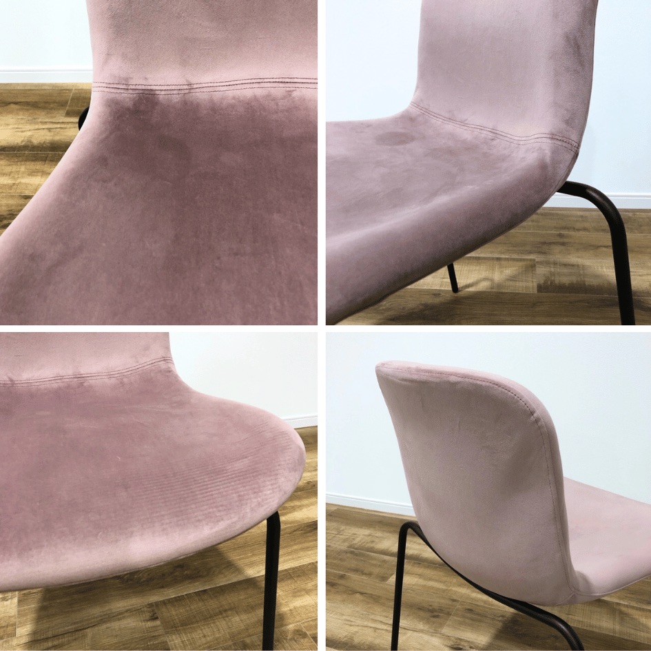 NORR11 Langue Chair Soft Steel Velvet  Black Frame Pink OHW / NORR11（ノアイレブン） / ダイニングチェア / AWN30219_dt_01.jpg