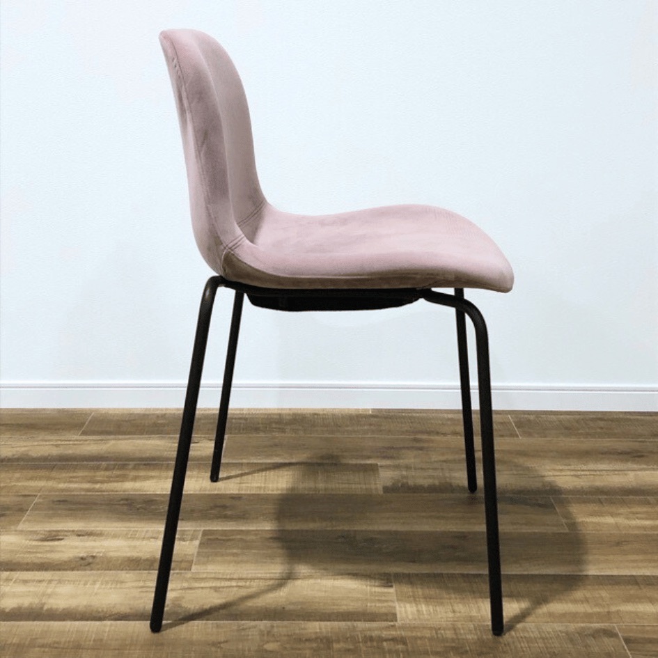 NORR11 Langue Chair Soft Steel Velvet  Black Frame Pink OHW / NORR11（ノアイレブン） / ダイニングチェア / AWN30219_dt_02.jpg