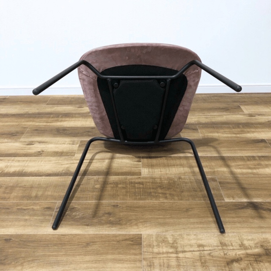 NORR11 Langue Chair Soft Steel Velvet  Black Frame Pink OHW / NORR11（ノアイレブン） / ダイニングチェア / AWN30219_dt_03.jpg
