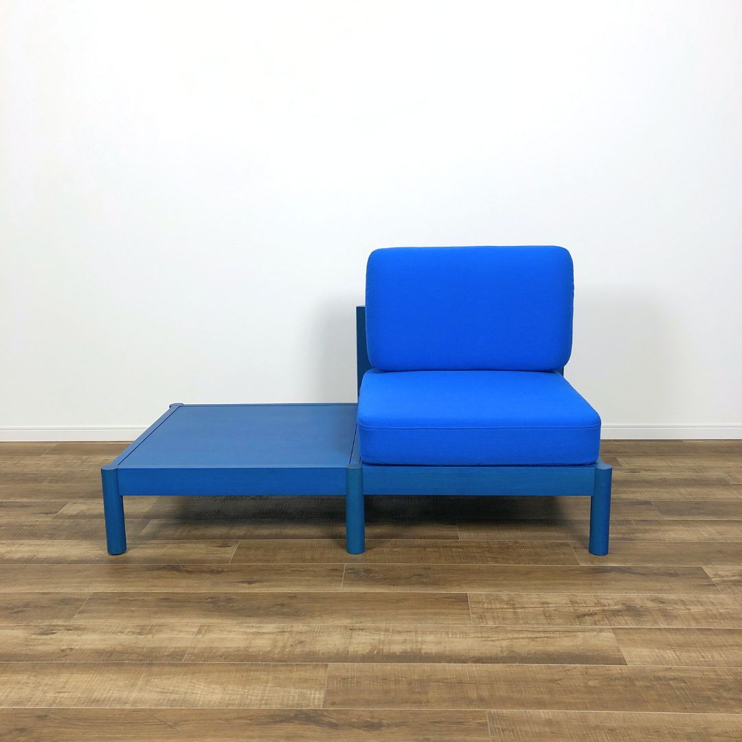 Karimoku New Standard Castor Lobby Sofa System 1seater armless ottoman SET Blue / Karimoku New Standard（カリモクニュースタンダード） / 1人掛けソファ / AWN30396_dt_04.jpg