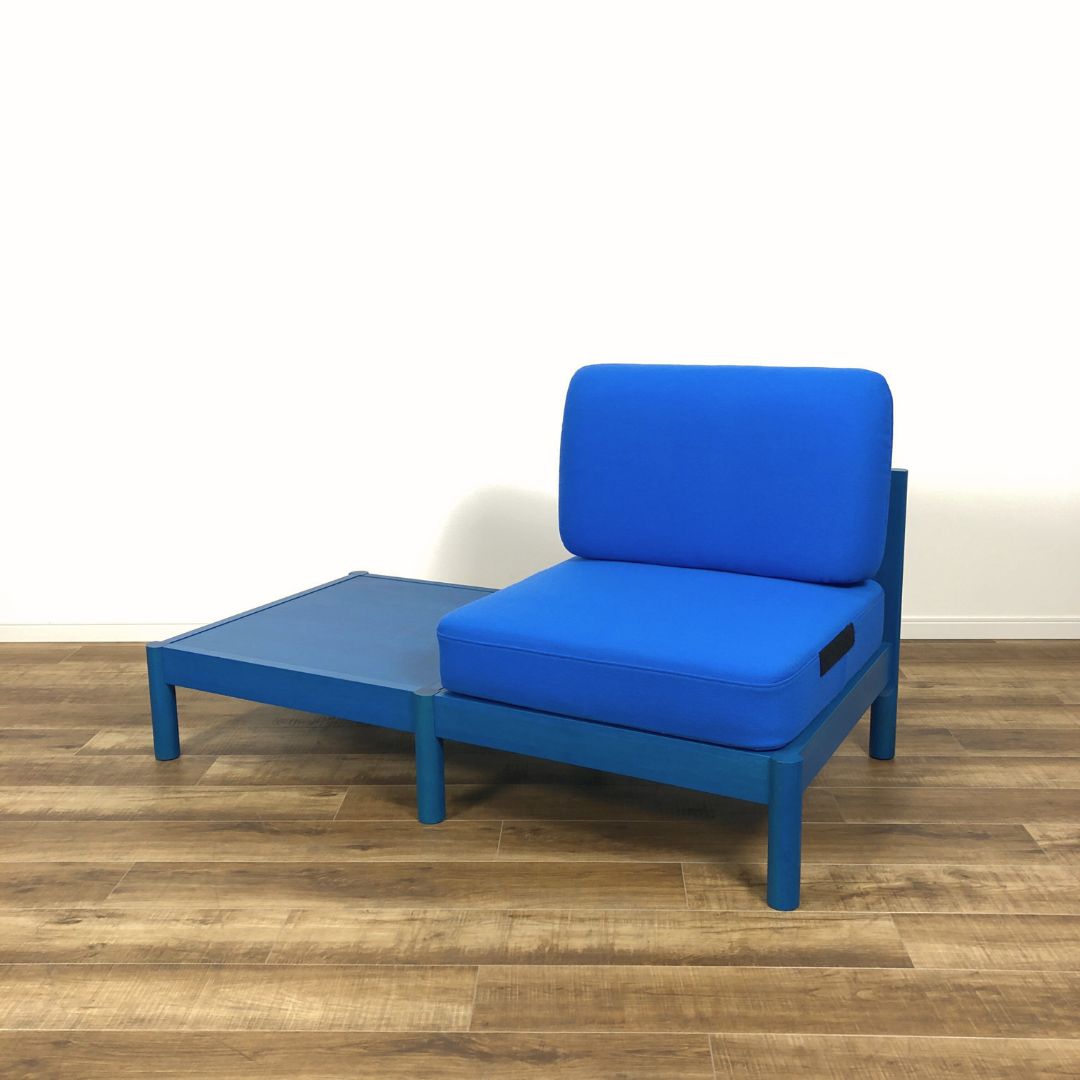 Karimoku New Standard Castor Lobby Sofa System 1seater armless ottoman SET Blue / Karimoku New Standard（カリモクニュースタンダード） / 1人掛けソファ / AWN30396_dt_05.jpg