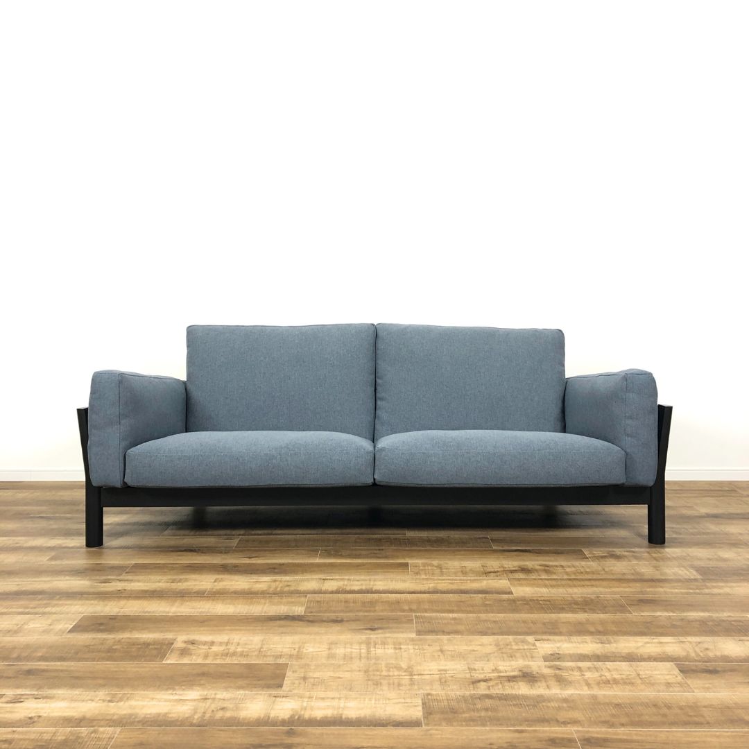 Karimoku New Standard Castor Sofa 3-Seater Grain Matte Black / Karimoku New Standard（カリモクニュースタンダード） / 3人掛けソファ / AWN30408_dt_01.jpg
