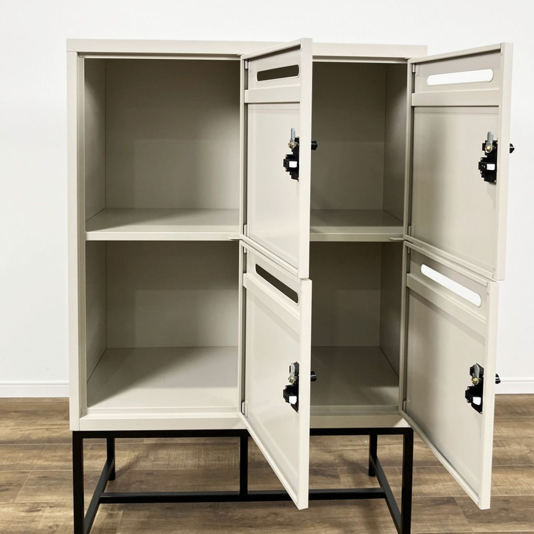 Work Plus FLEX-WIZ STORAGE 4DOOR GREIGE / Work Plus（ワークプラス） / オフィスロッカー・オフィス書庫・オフィスラック / AWN30429_dt_08.jpg