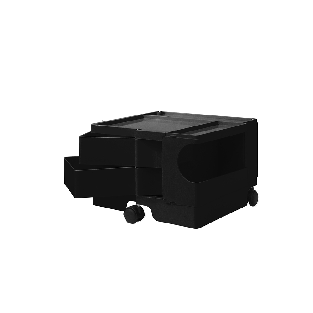 B-LINE Boby Wagon 1段2トレイ / B-LINE(ビーライン) / デスクワゴン・袖机・サイドチェスト / BLI10005BLK_ma.jpg