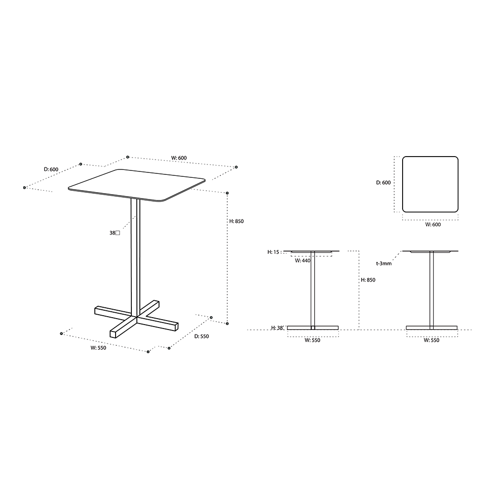DUENDE SOLID STEEL HIGH DINER TABLE SQUARE / DUENDE（デュエンデ） / カウンターテーブル / DUE10026_dt_20.jpg