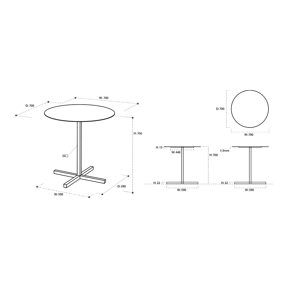 DUENDE SOLID STEEL DINER TABLE ROUND / DUENDE（デュエンデ） / ダイニングテーブル / DUE10027_dt_21.jpg