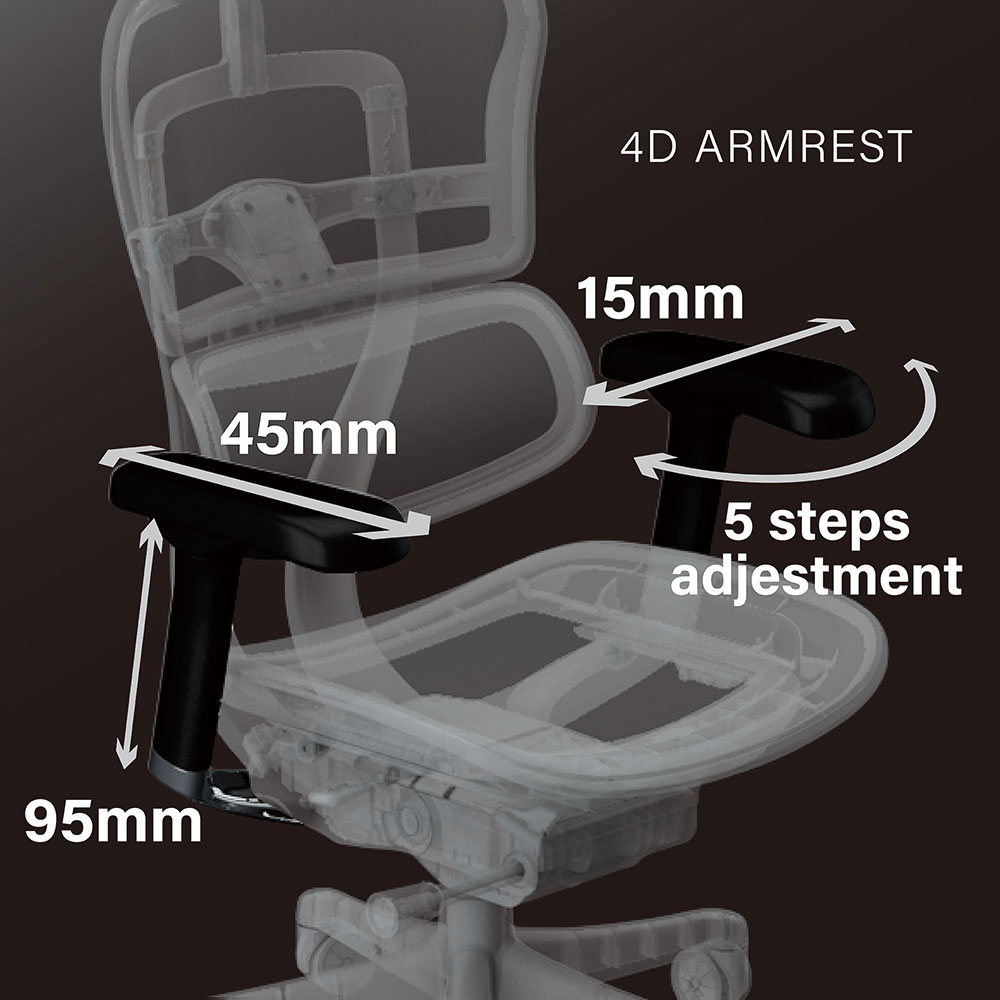 Ergohuman PRO2 High Type GY frame / Ergohuman（エルゴヒューマン） / 高機能チェア / EHM90025_dt_07.jpg