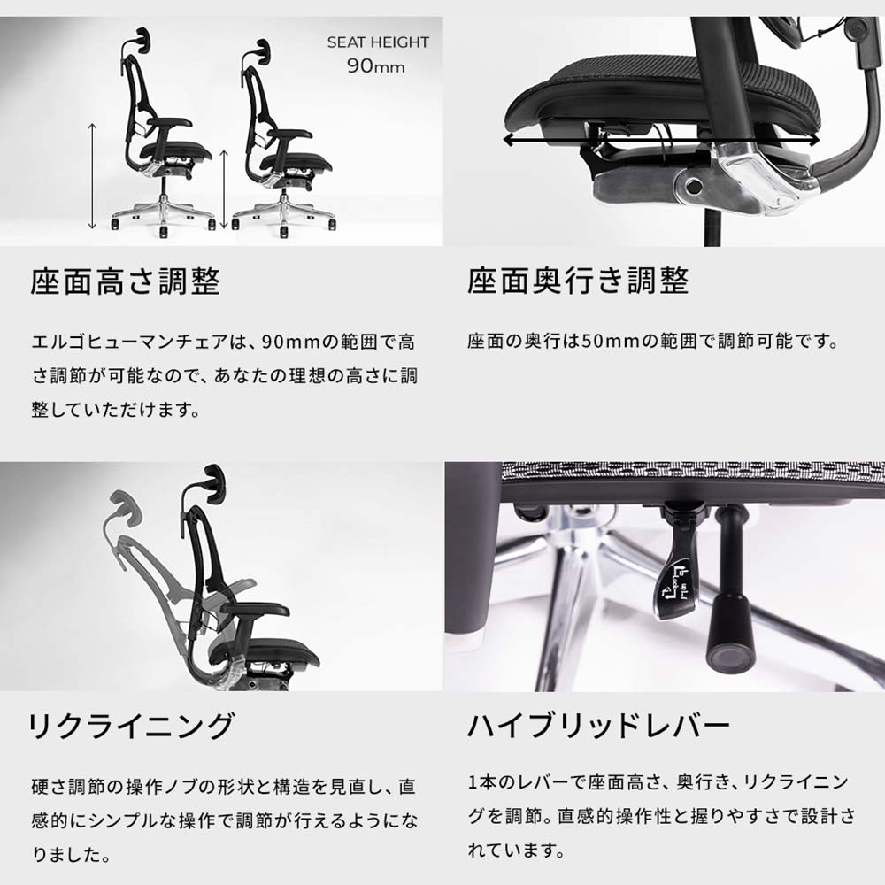 Ergohuman Fit2エラストメリックメッシュ / 座面メッシュ / Ergohuman（エルゴヒューマン） / 高機能チェア / ERH10003_dt_08.jpg