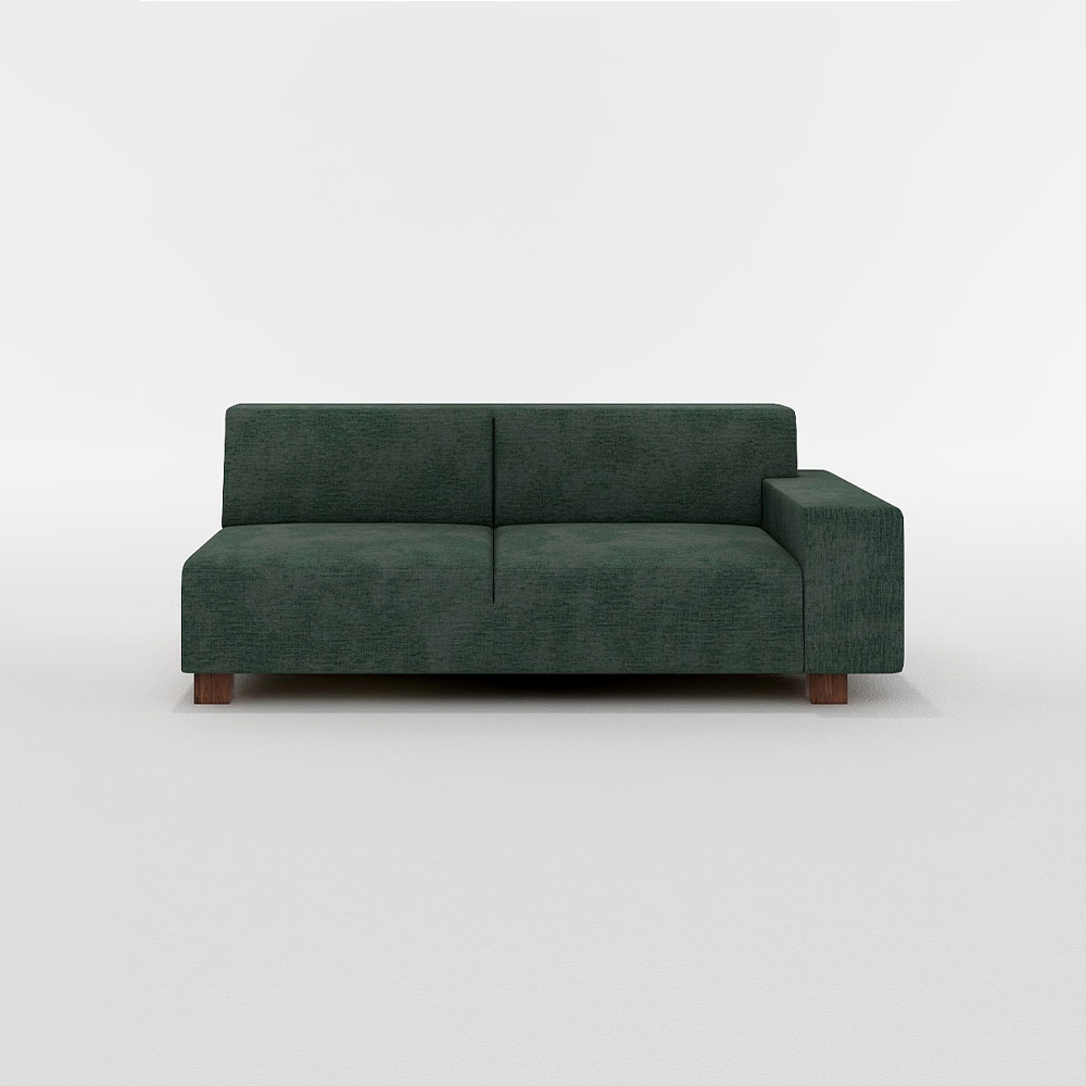 BRICK 2.5P SOFA ONE ARM Left Type 木脚(ウォールナット) / FLANNEL SOFA(フランネルソファ) / 2人掛けソファ / FLN10020GRN_ma.jpg
