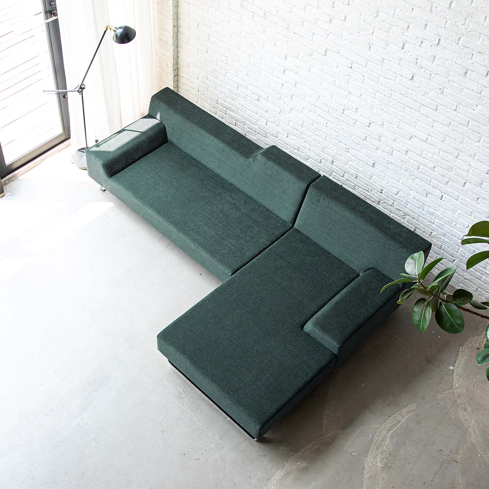 SIESTA COUCH SOFA NORMAL Right Type スチール脚(クロムメッキ) / FLANNEL SOFA（フランネルソファ） / カウチソファ / FLN10046_dt_02.jpg
