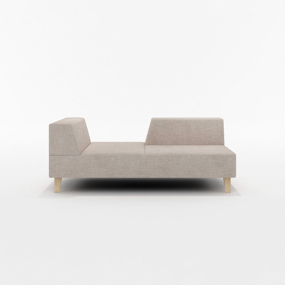 PIVO 2P SOFA ONE ARM RIGHT TYPE 木脚(ナチュラル) / FLANNEL SOFA(フランネルソファ) / 2人掛けソファ / FLN10052BEG_ma.jpg