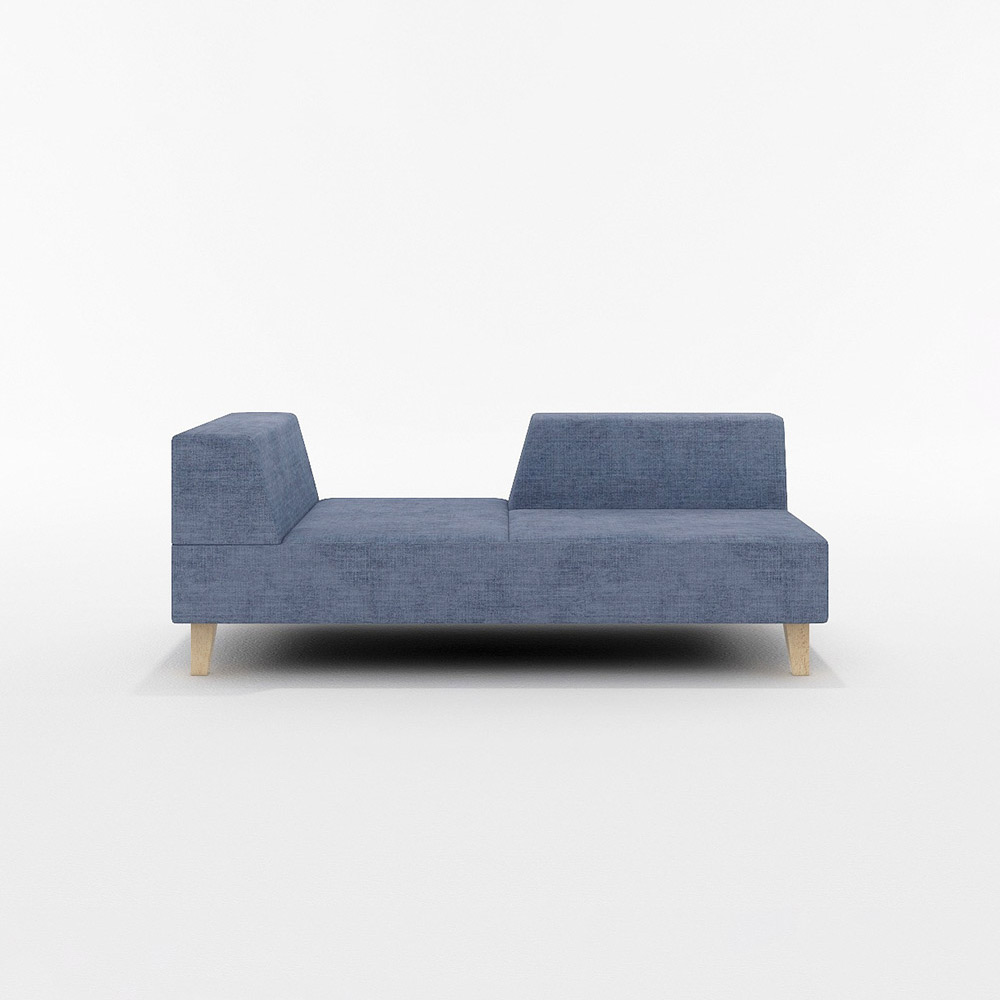 PIVO 2P SOFA ONE ARM RIGHT TYPE 木脚(ナチュラル) / FLANNEL SOFA(フランネルソファ) / 2人掛けソファ / FLN10052BLU_ma.jpg