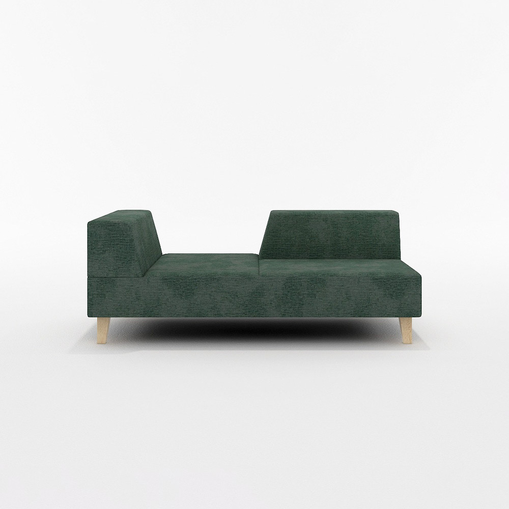 PIVO 2P SOFA ONE ARM RIGHT TYPE 木脚(ナチュラル) / FLANNEL SOFA(フランネルソファ) / 2人掛けソファ / FLN10052GRN_ma.jpg