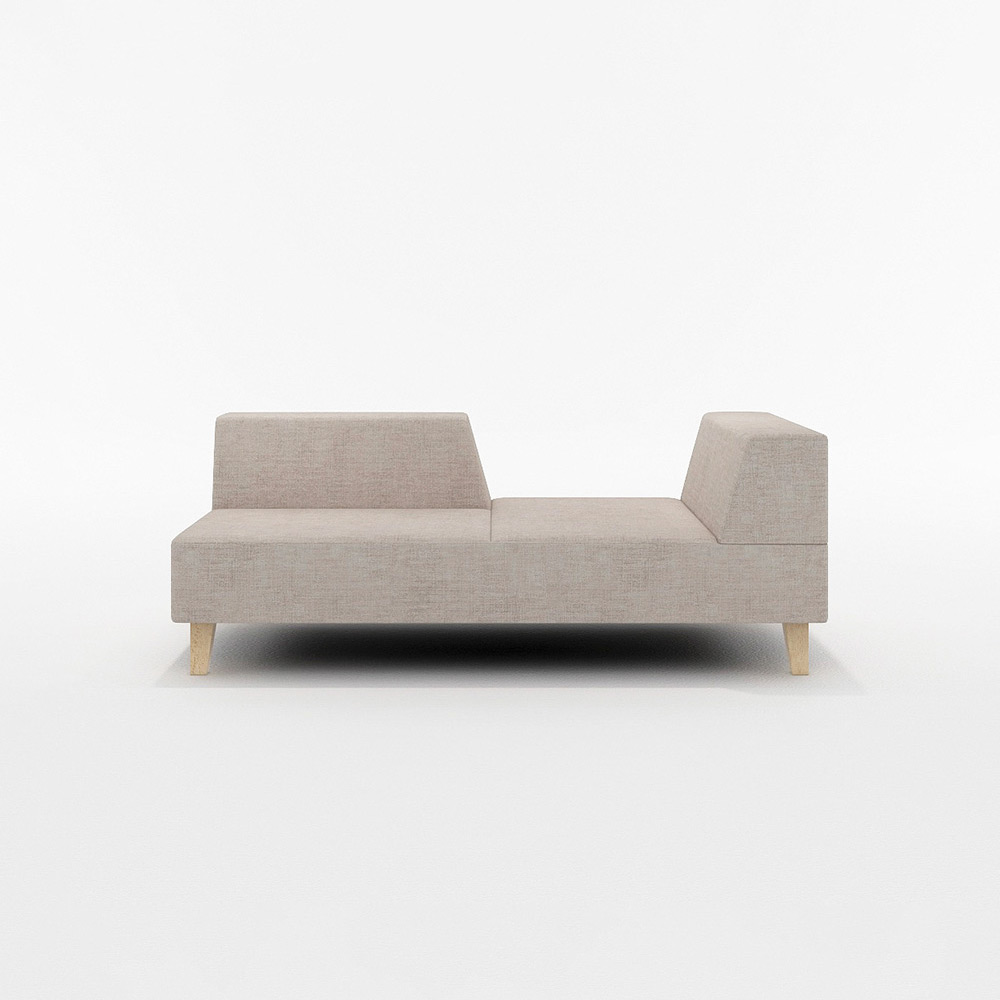 PIVO 2P SOFA ONE ARM LEFT TYPE 木脚(ナチュラル) / FLANNEL SOFA（フランネルソファ） / 2人掛けソファ / FLN10053BEG_ma.jpg
