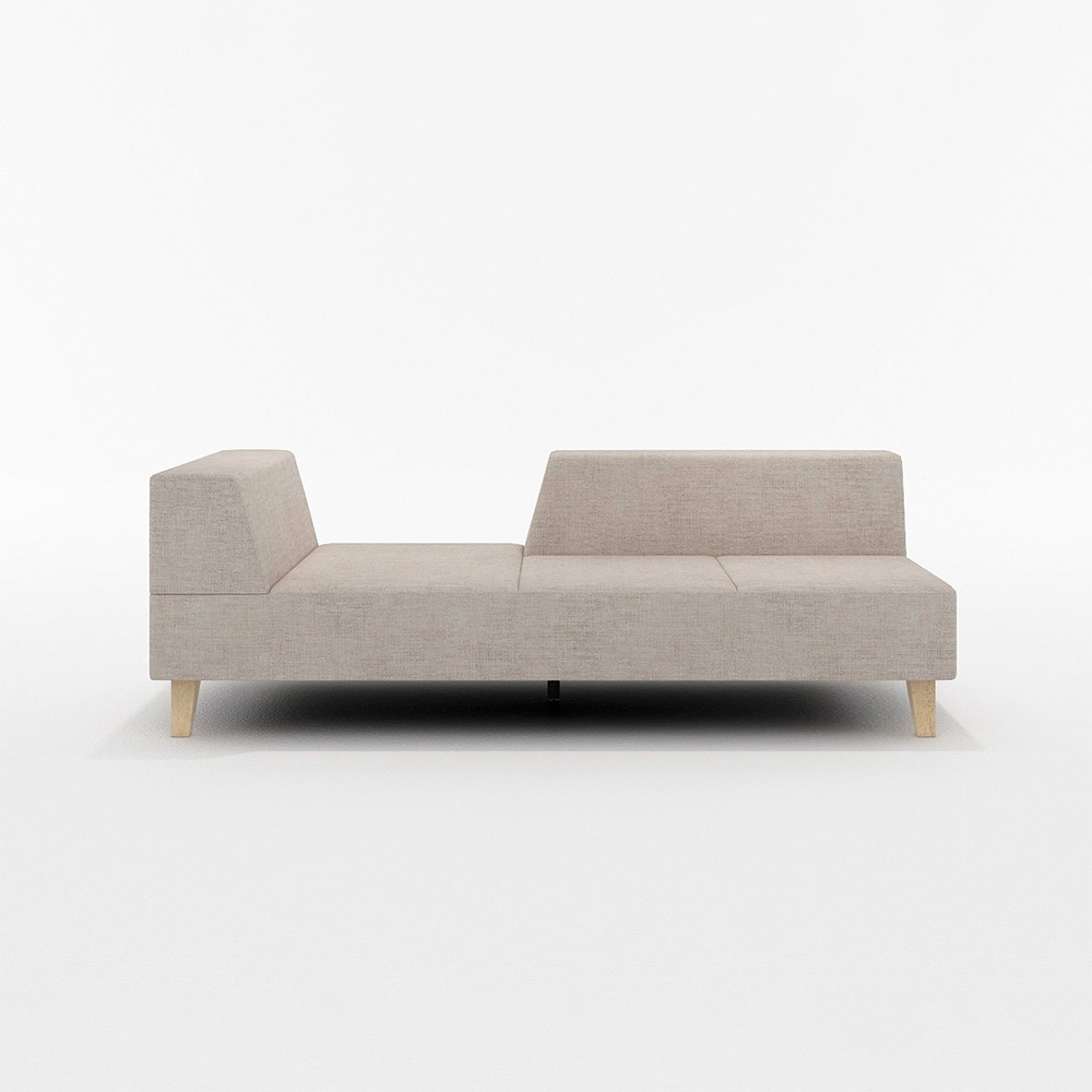 PIVO 2.5P SOFA ONE ARM RIGHT TYPE 木脚(ナチュラル) / FLANNEL SOFA(フランネルソファ) / 2人掛けソファ / FLN10054BEG_ma.jpg