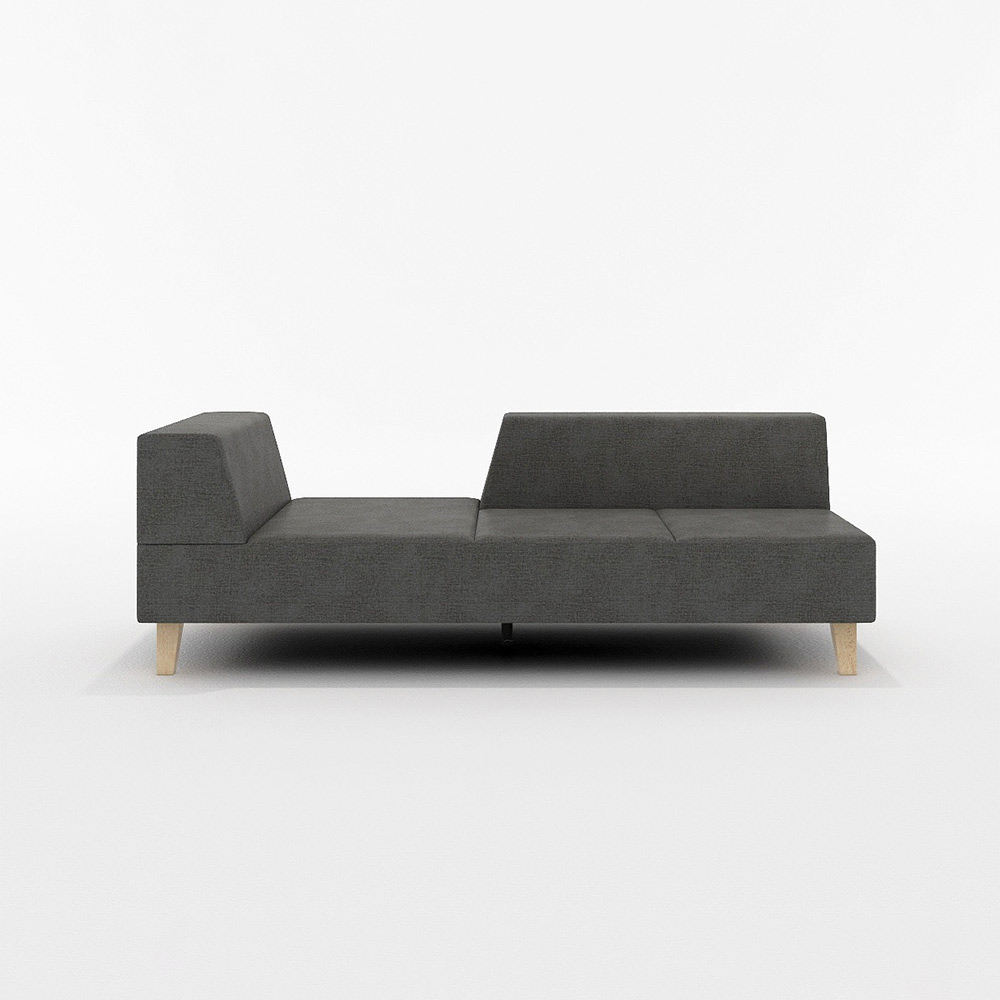 PIVO 2.5P SOFA ONE ARM RIGHT TYPE 木脚(ナチュラル) / FLANNEL SOFA(フランネルソファ) / 2人掛けソファ / FLN10054BLK_ma.jpg