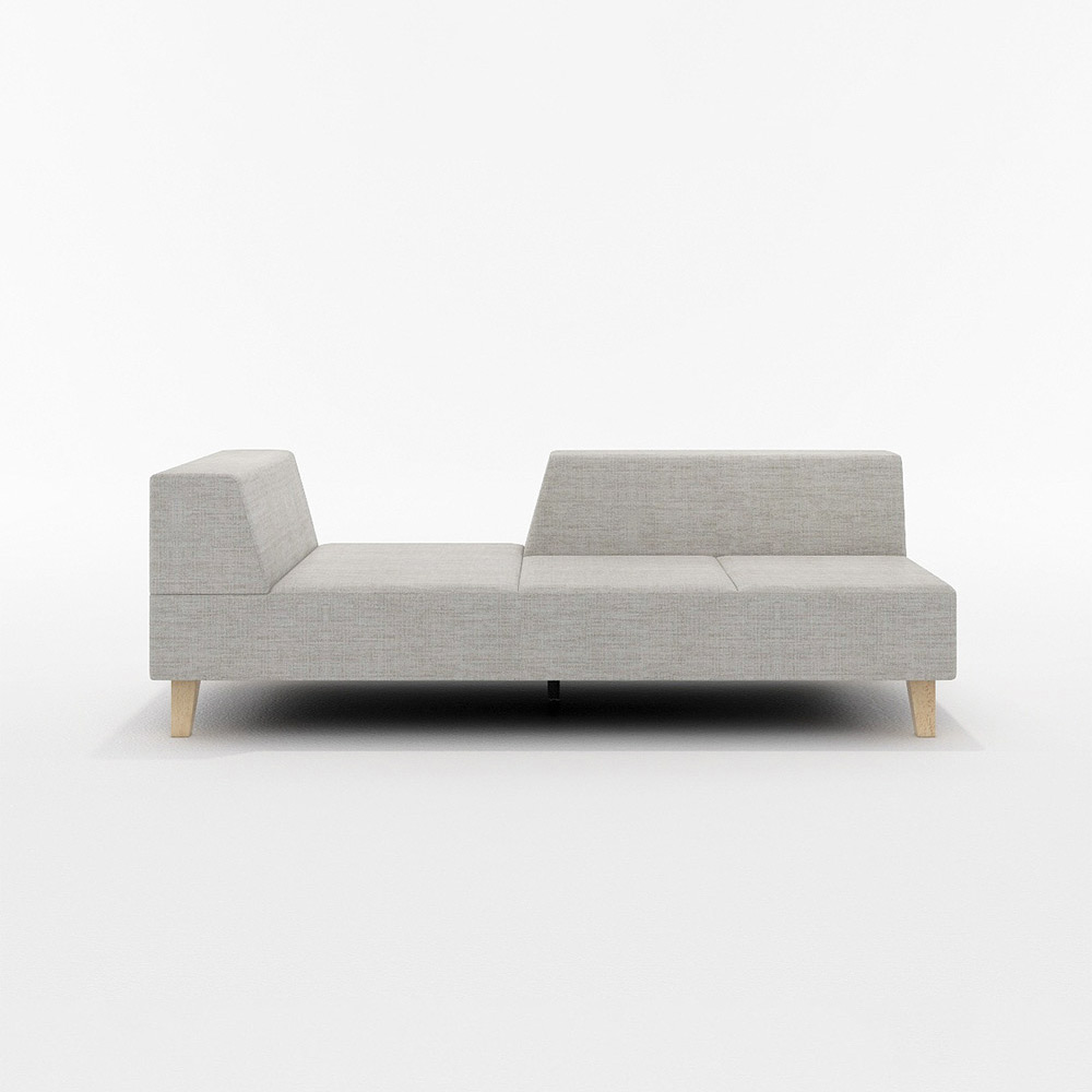 PIVO 2.5P SOFA ONE ARM RIGHT TYPE 木脚(ナチュラル) / FLANNEL SOFA（フランネルソファ） / 2人掛けソファ / FLN10054GRY_ma.jpg