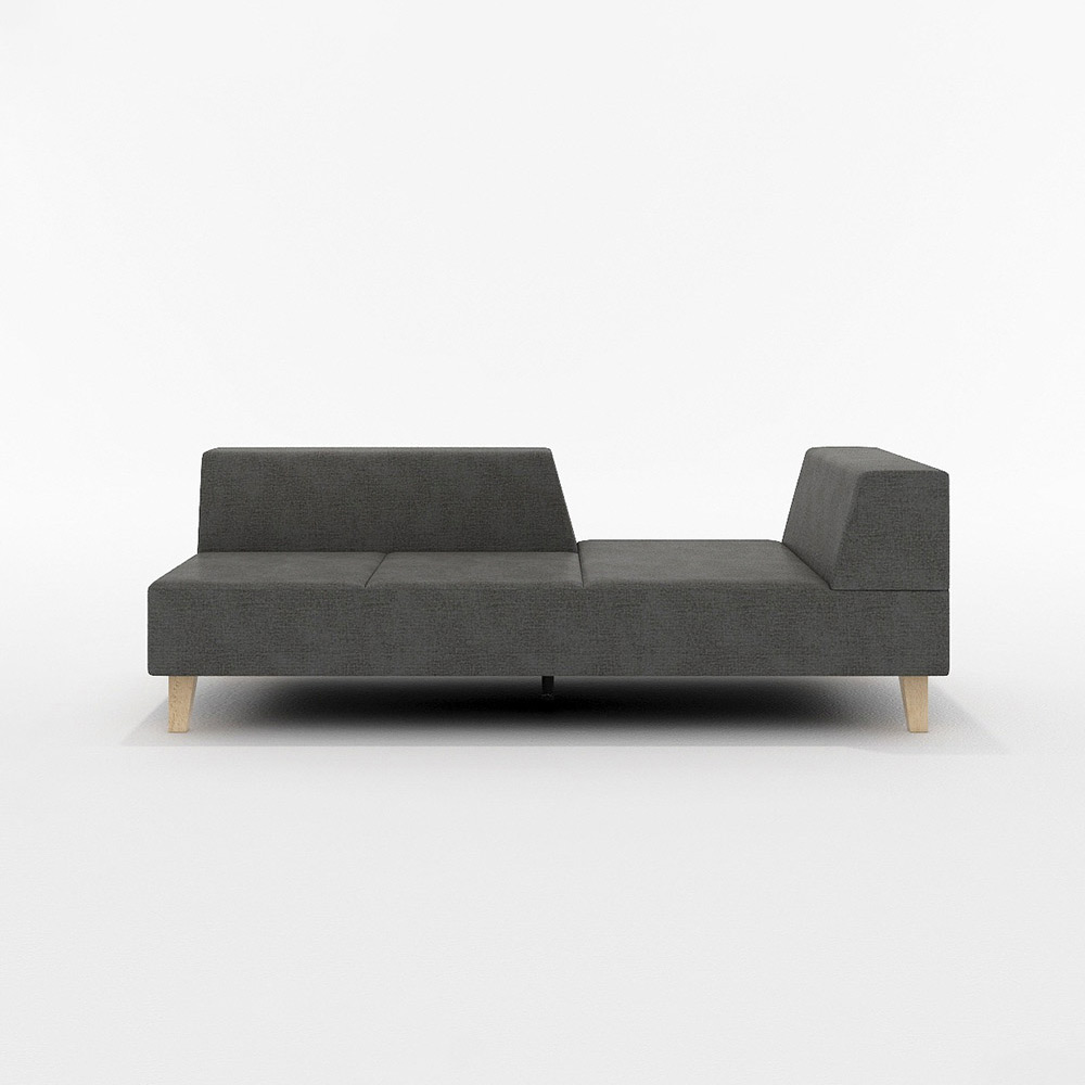 PIVO 2.5P SOFA ONE ARM LEFT TYPE 木脚(ナチュラル) / FLANNEL SOFA(フランネルソファ) / 2人掛けソファ / FLN10055BLK_ma.jpg