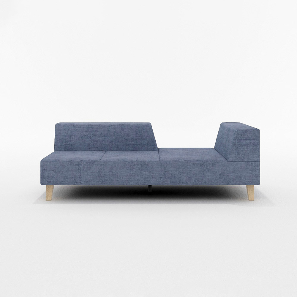 PIVO 2.5P SOFA ONE ARM LEFT TYPE 木脚(ナチュラル) / FLANNEL SOFA(フランネルソファ) / 2人掛けソファ / FLN10055BLU_ma.jpg