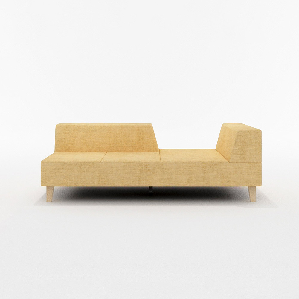 PIVO 2.5P SOFA ONE ARM LEFT TYPE 木脚(ナチュラル) / FLANNEL SOFA(フランネルソファ) / 2人掛けソファ / FLN10055YEL_ma.jpg