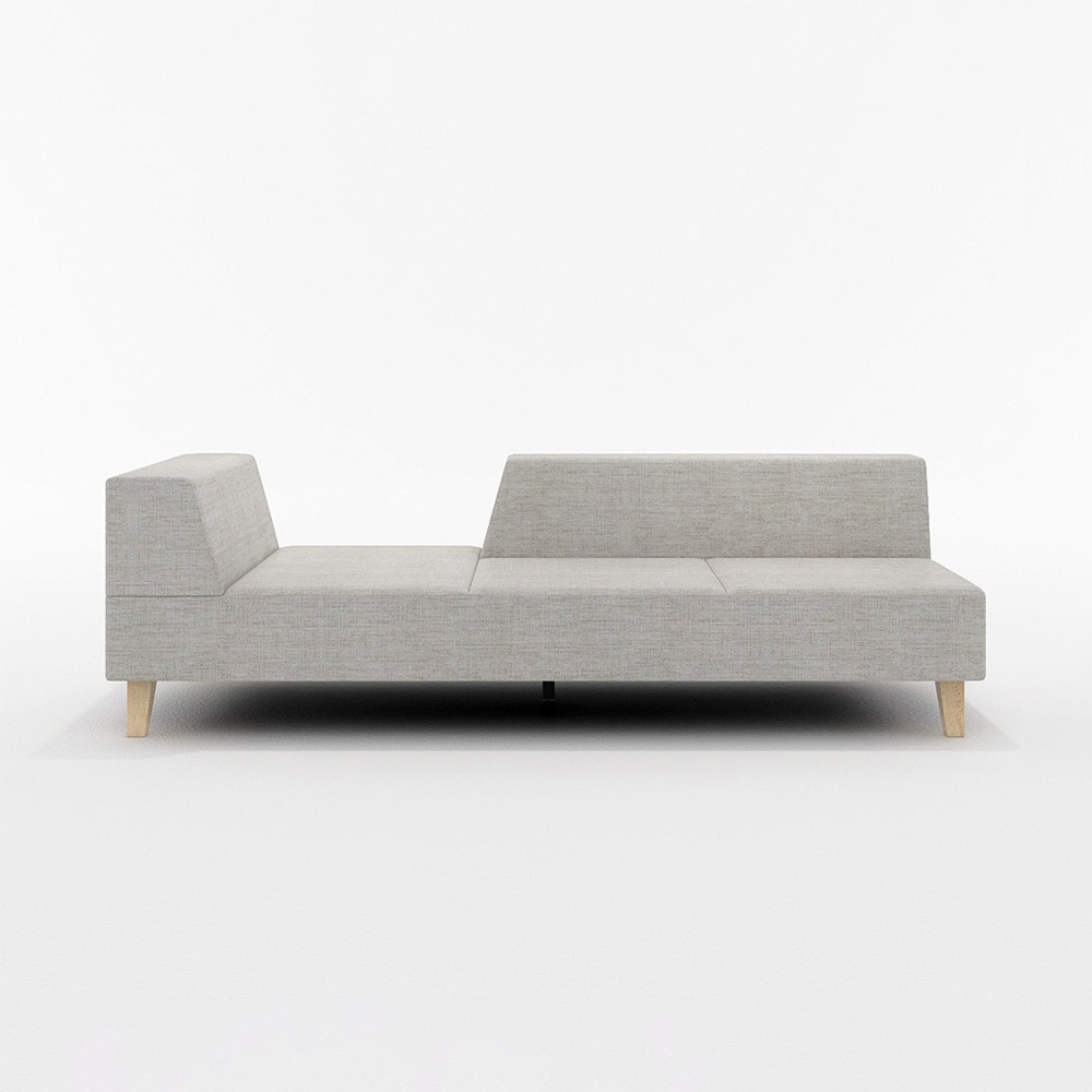 PIVO 3P SOFA ONE ARM RIGHT TYPE 木脚(ナチュラル) / FLANNEL SOFA（フランネルソファ） / 3人掛けソファ / FLN10056GRY_ma.jpg