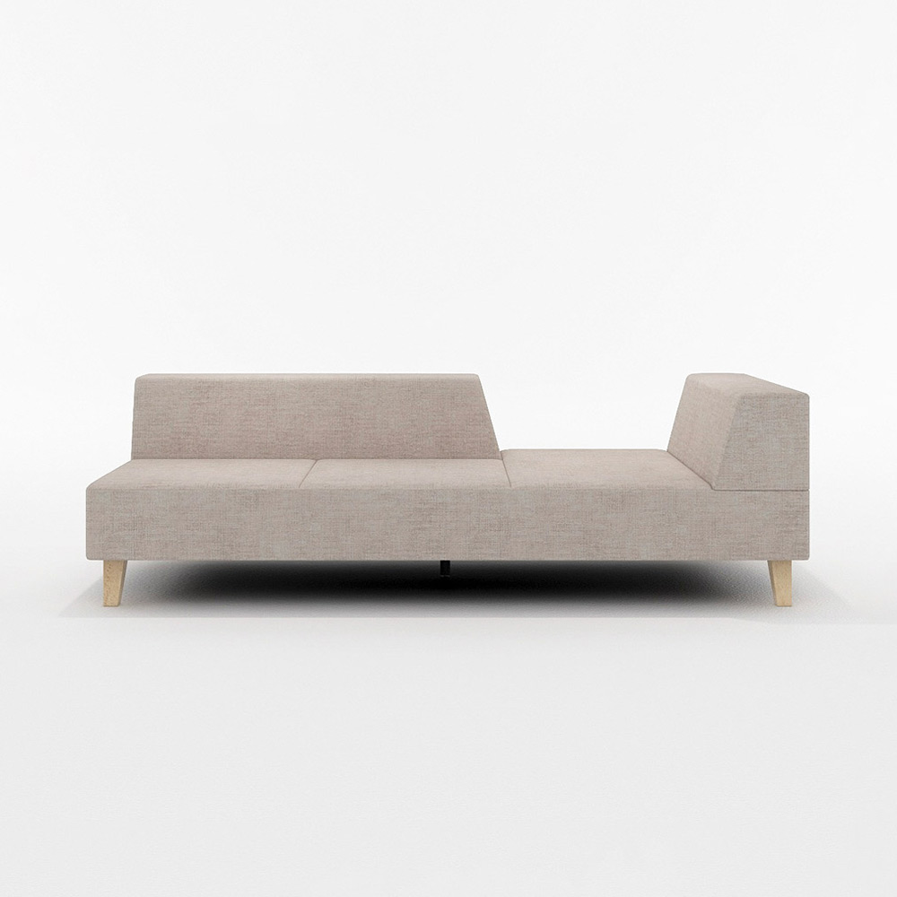 PIVO 3P SOFA ONE ARM LEFT TYPE 木脚(ナチュラル) / FLANNEL SOFA(フランネルソファ) / 3人掛けソファ / FLN10057BEG_ma.jpg